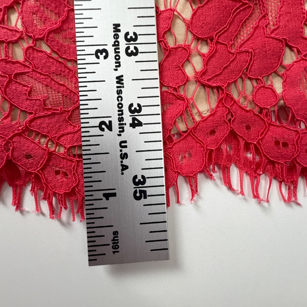 Eliza J Elegant Pink Lace Overlay with Nude Lining Tiered‎ Bell Sleeves Size 14 - Picture 9 of 14
